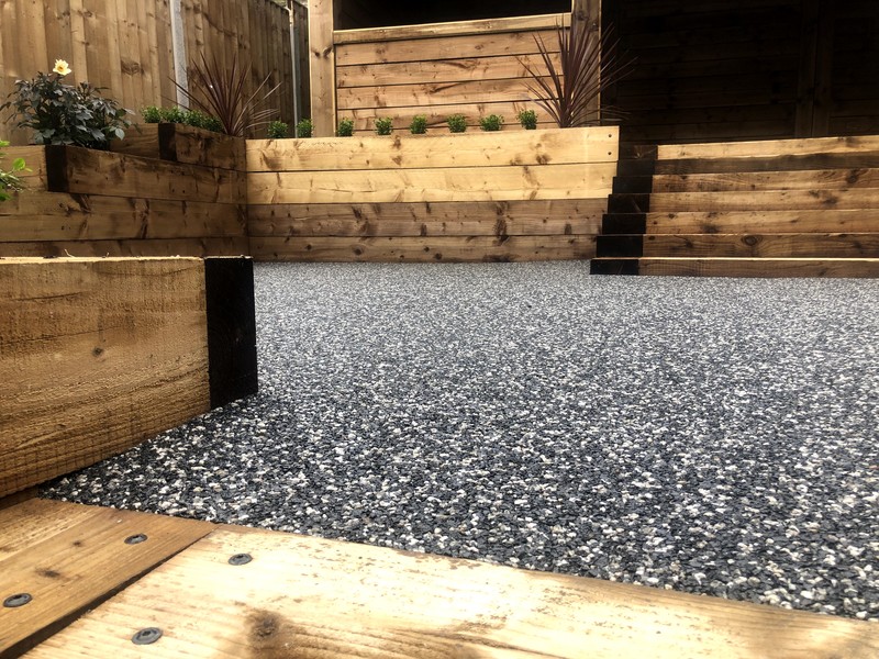 Markland Hill outside patio resurfaced in resin